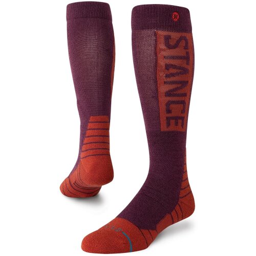 Stance OG MID WOOL SNOW Wine L