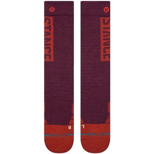 Stance OG MID WOOL SNOW Wine L