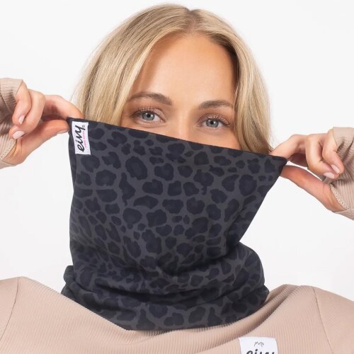 Eivy COLDER NECKWARMER Black Leopard